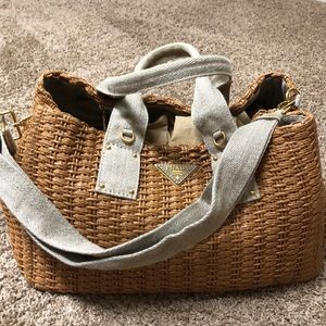 Prada Raffia Satchel large Bag